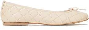 Lola Bow-embellished Quilted Leather Ballet Flats