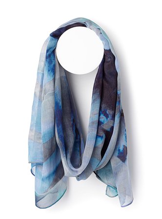 Blue Zebra scarf | The Artists Label | Shop Women's Light Scarves online | Simons