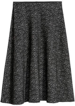 Texture-patterned Skirt - Black