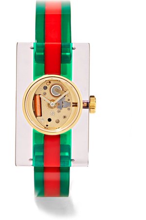 Gucci | Plexiglas® and gold-tone watch | NET-A-PORTER.COM