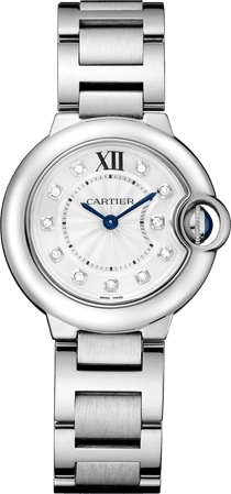CRWE902073 - Relógio Ballon Bleu de Cartier - 28 mm, aço, diamantes - Cartier
