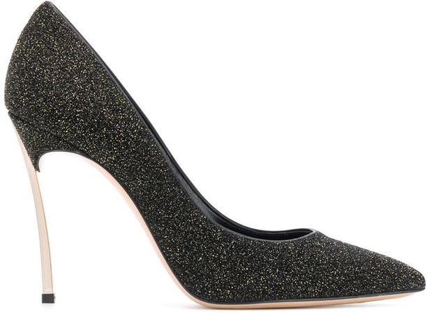 Pointed Glitter Detail Pumps