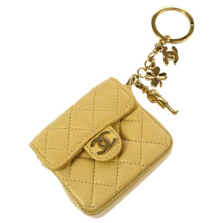 Chanel Leather Tan Nude Charm Belt Party Micro Mini Chain Flap Bag in Box For Sale at 1stdibs