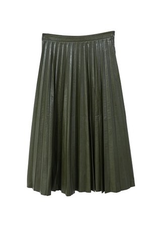 MANGO Pleated midi skirt
