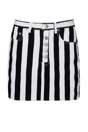 **Striped Button Skirt by Glamorous | Topshop