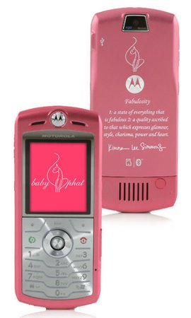 Limited Edition Pink Baby Phat SLVR and RAZR phones
