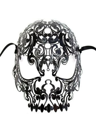 black filigree mask
