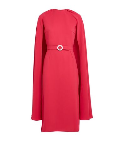 Womens Edeline Lee pink Mercury Cape Midi Dress | Harrods # {CountryCode}