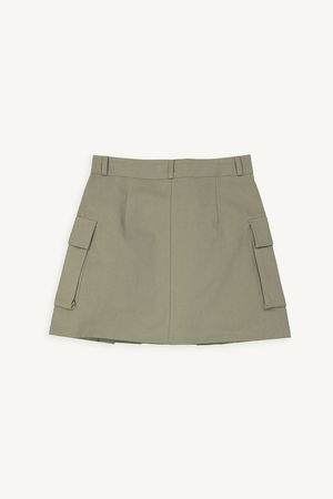 olive clothing choi cargo mini skirt army green