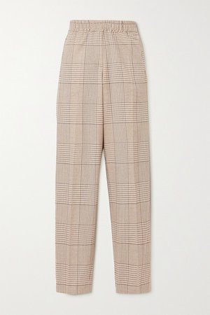 Meg Prince Of Wales Checked Woven Tapered Pants - Gray