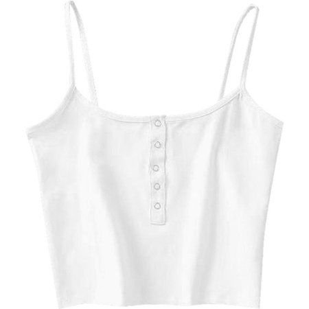 Snap Button Cropped Tank Top