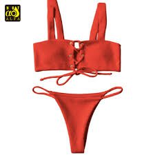 transparent red bikini - Google Search