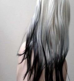 hair white to black