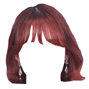 Short Red/Brown Hair PNG Bangs