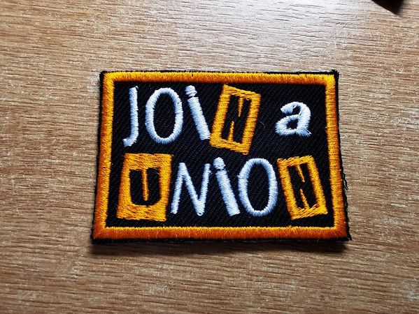 Join a Union Punk Pumpkin Orange Embroidered Iron on Patch Politics Workers Labour Great Resignation - Etsy