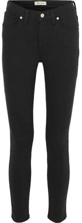 Cropped High-rise Skinny Jeans - Black