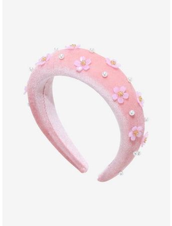 Pink flower headband