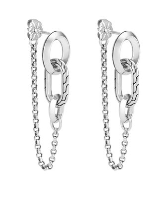 John Hardy silver Classic Chain earrings - FARFETCH