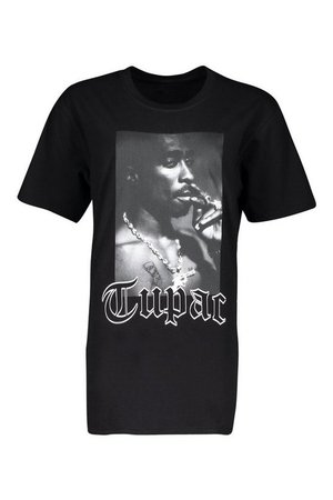 Tupac Oversized License T-Shirt | Boohoo
