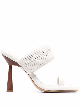 Shop GIABORGHINI x Rosie Huntington-Whiteley leather sandals with Express Delivery - FARFETCH