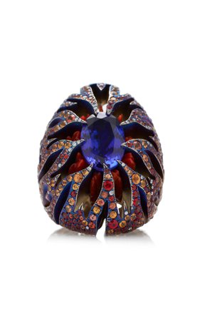 One-Of-A-Kind Tanzanite And Sapphire Ring by Arunashi | Moda Operandi