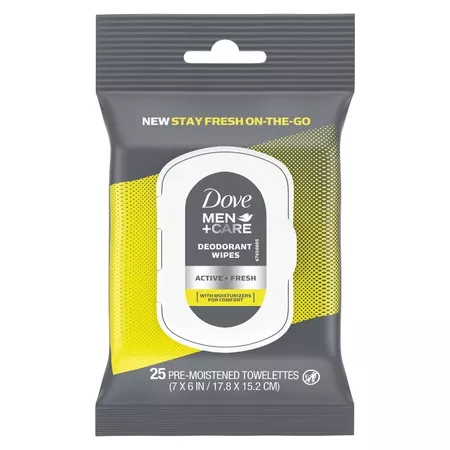 Dove Men+Care Active Fresh On The Go Deodorant Wipes - 25ct : Target
