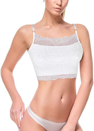 Lace Cami Stretchy Half Cami Breathable Lace Bralette for Women Girls Supplies (Color Set 1, Large) at Amazon Women’s Clothing store
