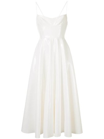 White Alex Perry Holt PVC flared dress - Farfetch
