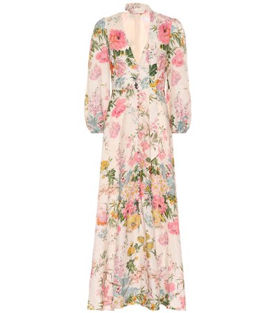 Heathers floral linen maxi dress