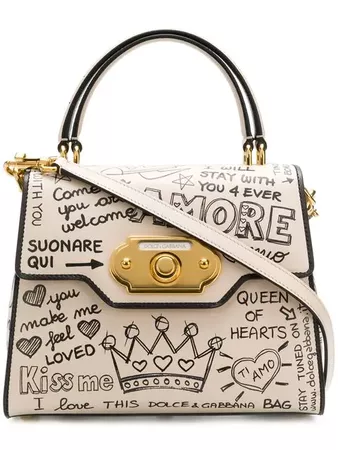 Dolce & Gabbana Welcome graffiti logo tote $3,667 - Shop SS19 Online - Fast Delivery, Price