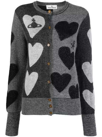 Vivienne Westwood heart-print Knitted Cardigan - Farfetch