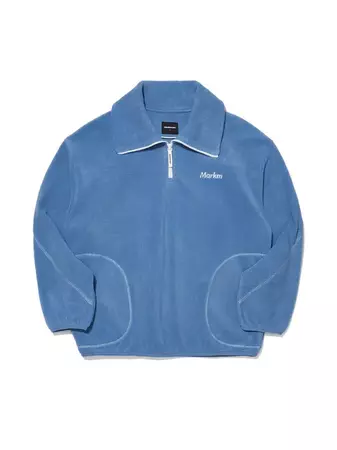 Fleece Half-Zip Sweatshirt _ Blue | W Concept