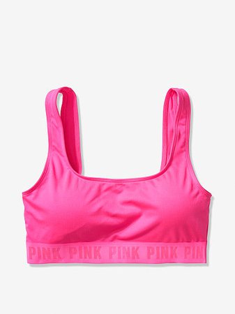 Ultimate Scoop Lightly Lined Sports Bra - PINK - pink