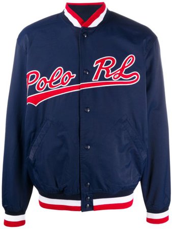 Polo Ralph Lauren Embroidered Logo Bomber Jacket - Farfetch