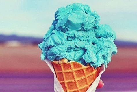 turquoise ice cream