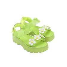 melissa shoes green flower sandals