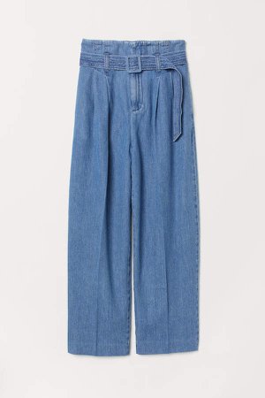 Paper bag trousers - Blue