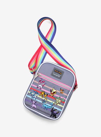 Loungefly Pokemon Eeveelutions Rainbow Athletic Crossbody Bag