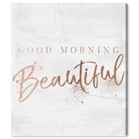 Mercer41 'Good Morning Beautiful Rose Gold' Textual Art on Canvas | Wayfair