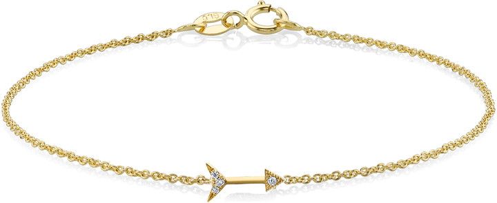 Lizzie Mandler Fine Jewelry Mini Arrow 18K Gold & Diamond Bracelet