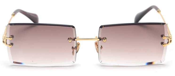avor eyewear square rimless sunglasses