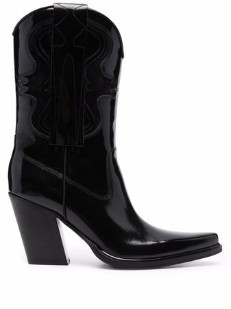 Diesel Pointed Leather Boots - Farfetch