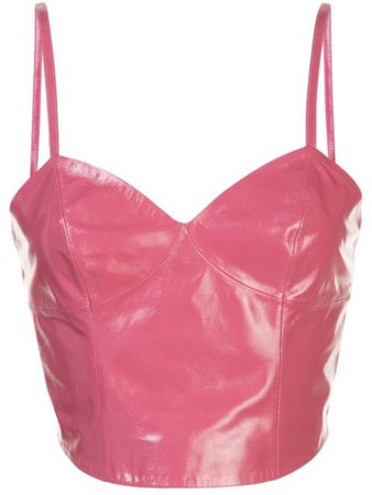 Fleur Du Mal Patent Seamed Camisole TP02960523 Pink | Farfetch