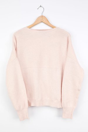 Cute Cream Sweater - Mock Neck Sweater - Knit Sweater - Lulus