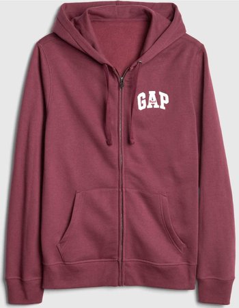 gap fleece full zip hoodie
