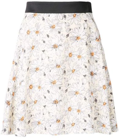 daisy print mini skirt