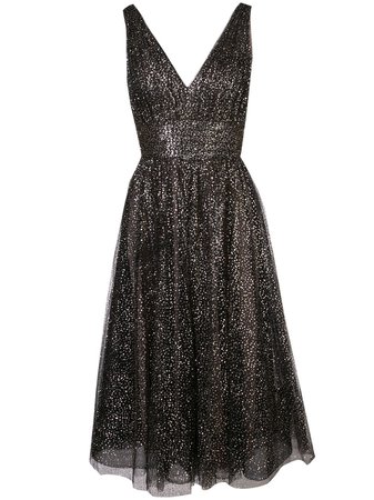 Marchesa Notte Sequinned V-neck Gown - Farfetch