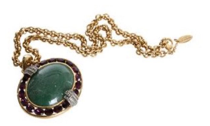 green gold necklace