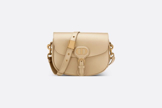 Medium Dior Bobby Bag Beige Box Calfskin - products | DIOR