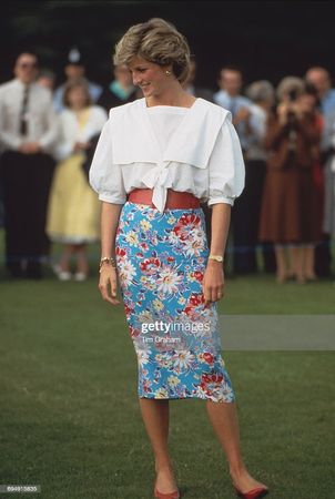 Diana, Princess of Wales attends a polo match in Cirencester, UK,... News Photo - Getty Images